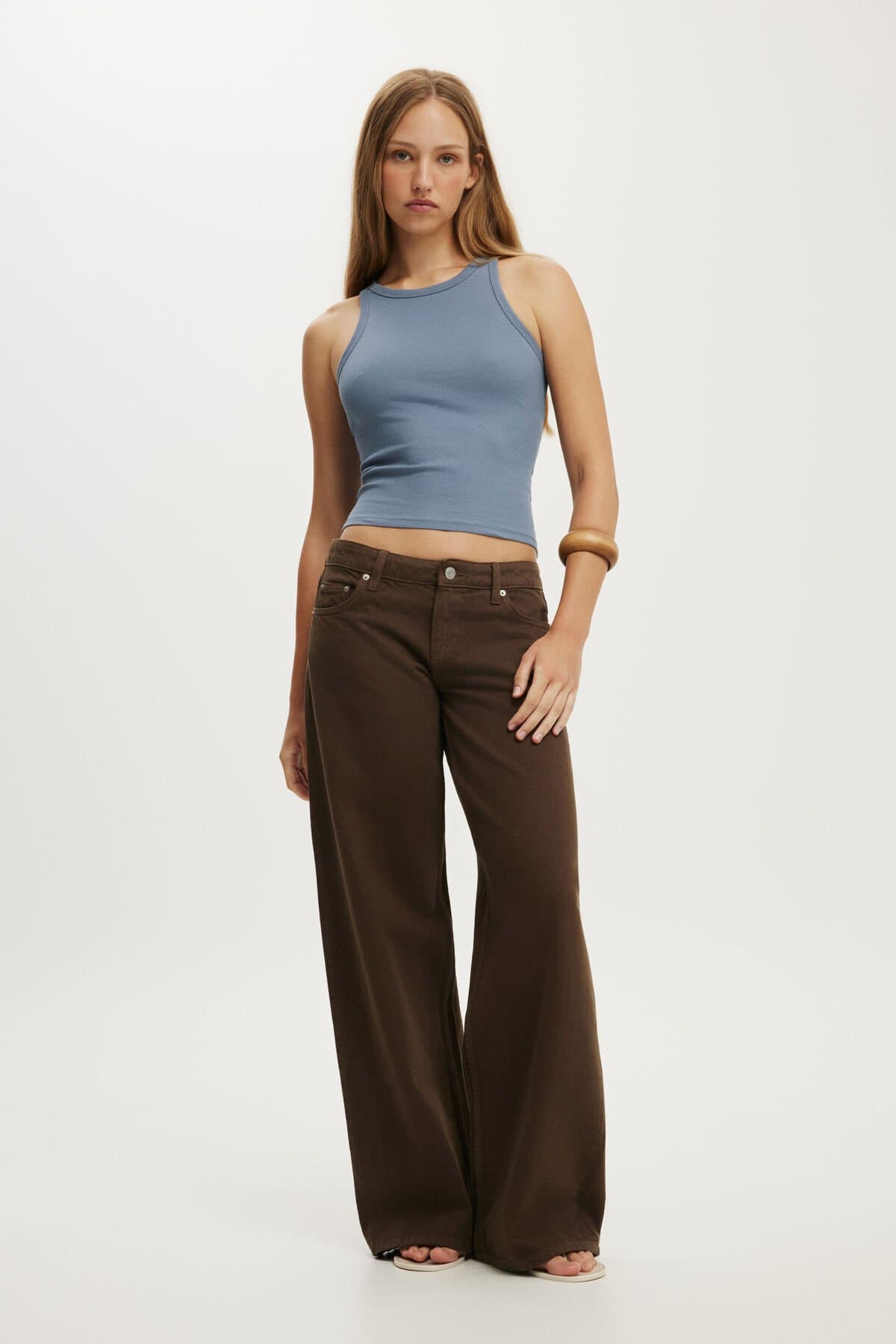 Goldie Rib High Neck Tank